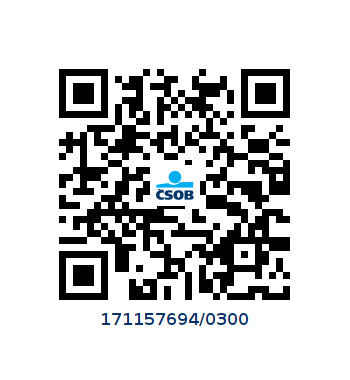 QR kód pro platby na bankovní účet obce